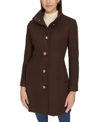 カルバンクライン レディース アウター ジャケット・ブルゾン コート Calvin Klein Womens Walker Coat Chocolate Melange チョコレートのサムネイル