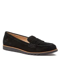 ランズエンド レディース シューズ パンプスエード ローファー Lands End Womens Comfort Lug Sole Suede Loafers Black ブラックのサムネイル