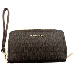 【玉津店 中古】MICHAEL KORS マイケルコース 長財布 ストラップ付き ブラウン TA2600646