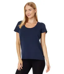 エルエルビーン レディース トップス シャツ LLBean Soft Stretch Supima Tee Scoop Neck Short Sleeve Classic Navy ネイビーのサムネイル