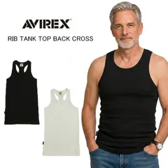 AVIREX　アビレックス　アヴィレックス　定番　メンズ　無地デイリー　リブ　バッククロス 7830937003 7835937001　タンクトップ　6143503　ブラック　ホワイト　チャコール　黒　白　618363  インナーのサムネイル