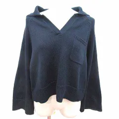 マウジー MOUSSY ニット セーター セーラー 長袖 F 紺 ネイビー /YK