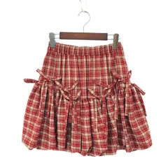 candystripper キャンディストリッパー チェックバルーンスカート CHECK BALLOON SKIRT サイズ:F リボン 25AW   レッド レディース / 240001204578のサムネイル