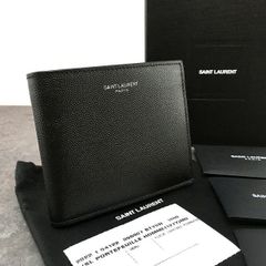未使用級✨　サンローラン　二つ折り財布　YSL　キャビアスキン　ブラック SAINT LAURENT サンローラン 二つ折り財布 607727 1JB0E メンズ