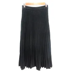 ロペ ROPE プリーツスカート ニット マキシ ロング ラメ 36 S 黒 ブラック /AUのサムネイル