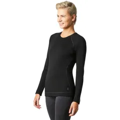 スマートウール レディース トップス Tシャツ Smartwool Classic Thermal Merino Crew Baselayer Womens Black ブラック