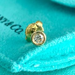 Tiffany ティファニー K18YG バイザヤード ダイヤモンド ピアス - メルカリ