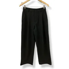 UNIQLO ユニクロ ブラッシュドジャージータックワイドパンツ レディースS ダークグレー 463706