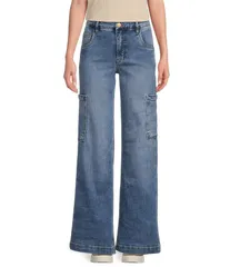 カットフロムザクロス レディース ボトムス デニムパンツ ワイドレッグ KUT from the Kloth Jodi High Rise Wide Leg Cargo Jean Blithe Wasのサムネイル