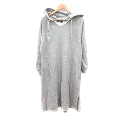 ダブルクローゼット w closet ワンピース ミモレ ロング 長袖 スウェット地 グレー /MNのサムネイル