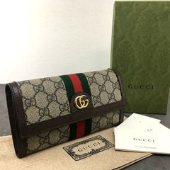 美品 GUCCI 長財布 181668 GGキャンバス ウェブ シェリー 258 - メルカリ