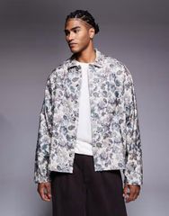 stussy 白 ジャケットBeach Mob Bing jacket - メルカリ
