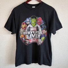 MARVEL UNIVERSE LIVE T셔츠 스파이더맨 아이언맨 헐크 양면 프린트 마블 M사이즈