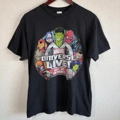 MARVEL UNIVERSE LIVE Tシャツ スパイダーマン アイアンマン ハルク 両面プリント マーベル
