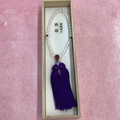 天然国産本珊瑚青い房 数珠 木箱付き - メルカリ