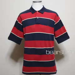 【90sポロ】ラルフローレン トリコロール パネルボーダー ポロシャツ 赤×紺×生成り XL 2XL ビックサイズ オーバーサイズ 90年代 オールドラルフ USED品 米国購入