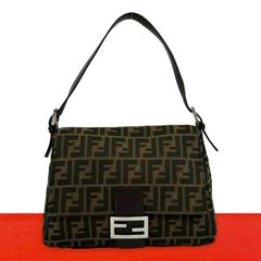 極 美品 FENDI フェンディ マンマバケット ズッカ FF ロゴ 柄