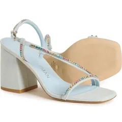 スチュアート ワイツマン レディース シューズ スニーカー サンダル ヒール Stuart Weitzman Made in Spain Soiree Crystal 85 Block Heel Saのサムネイル