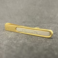 カルティエ ネクタイピン 24KGF ゴールド バイカラー ストライプ ロゴ