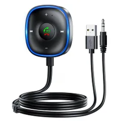 【2026新登場&aux bluetooth レシーバー】ブルートゥース レシーバー[デュアル接続＆プラグアンドプレイ]Bluetooth受信機 マイクノイズキャンセリングBluetooth5.3 Auxレシー カーステレオバーホームステレオ音楽スト ...