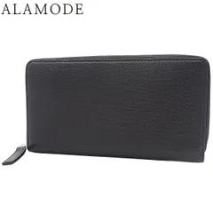 GUCCI(グッチ) ダブルG ロングウォレット 長財布 小物 ラウンドファスナー GGマーモント レザー ブラック黒 シルバー金具 800180 メンズ 40802189445【中古】【アラモード】