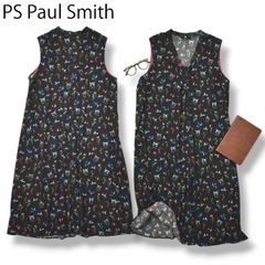 Paul Smith 総柄ノースリーブ Aラインワンピース 38 M相当 Paul Smith 総柄ノースリーブ Aラインワンピース 38 M相当 - メルカリ