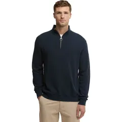 バブアー メンズ アウター ニット・セーター スウェット シャツ Barbour Pique Interlock 12Zip Sweatshirt Mens Navy ネイビーのサムネイル