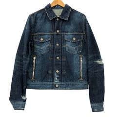 ☆14th Addiction☆デニムジャケット S 1 ダメージ加工 ジップ - メルカリ