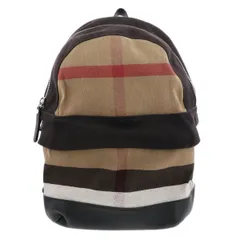 【お値下げ品】BURBERRY バーバリー キャンバス バックパック リュック・デイパック 3958527 メンズ キャンバス ブラウン ブラック 中古のサムネイル