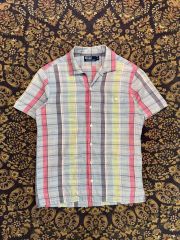 美品】Paul Harnden ポールハーデン コットンノーカラーシャツ S