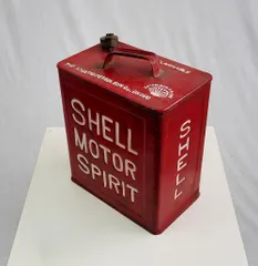 燃料・オイル缶（赤）　シェル（SHELL）　ヴィンテージ　インテリア雑貨のサムネイル