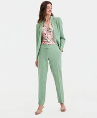 【送料無料】 カスパール レディース カジュアルパンツ ボトムス Womens Julia Stretch Crepe MidRise Pants Regular Petite Loden Dusk