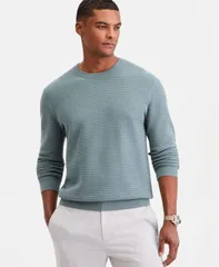 【送料無料】 アルファニ メンズ ニット・セーター アウター Mens Cotton Textured Crewneck LongSleeve Sweater Tusacan Sageのサムネイル