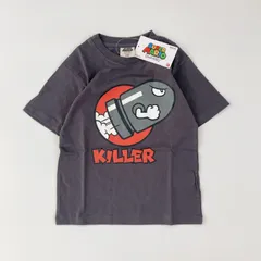 スーパーマリオ 子供服 キッズ Tシャツ KIDS キラー フェイス チャコール 半袖