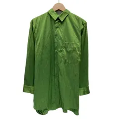 【中古】　ISSEY MIYAKE　プレーンシャツ　長袖　シャツ　トップス　無地　レギュラーカラー　胸ポケット　光沢　日本製　ドメスティック　古着　/1156のサムネイル
