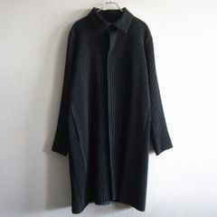 美品】 HOMME PLISSE ISSEY MIYAKE【プリーツ コート】3 ブラック