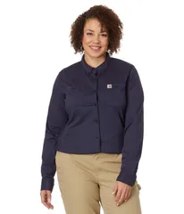 カーハート レディース トップス シャツ コットン Carhartt FlameResistant Force Cotton Hybrid Shirt Dark Navy ネイビーのサムネイル