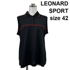 極美品✨LEONARD SPORT レオナール 半袖 ポロシャツ 刺繍ロゴ 42