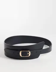 エイソス レディース アクセサリー ベルト アシンメトリー ASOS DESIGN asymmetric waist belt Black ブラックのサムネイル
