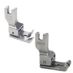 mamota 工業用ミシン 押え金 押さえ金具 アタッチメント 両段付き 1mm 2mm 3mm 5mm ステンレス 実用縫い ２サイズセット (1mmと2mm) [1mmと2mm]のサムネイル