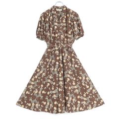 美品 スキャパ 花柄 リバティ コットン 半袖 ロング ワンピース