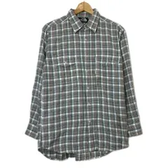 【中古】　THE NORTH FACE　チェックシャツ　長袖　シャツ　トップス　レギュラーカラー　胸ポケット　日本製　アウトドア　古着　/1151