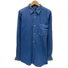 【中古】　MIYAKE DESIGN STUDIO　プレーンシャツ　長袖　シャツ　トップス　レギュラーカラー　胸ポケット　無地　ドメスティック　古着　/1156のサムネイル