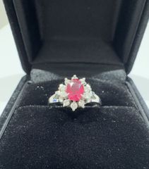 k18 ガーネット系カラー 18金リング 13号〜14号 2.4g - メルカリ