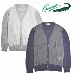 Crocodile クロコダイル カーディガン 薄手 麻100％ 前身頃切替 長袖 春夏物 Crocodile　 M～L　1603-03304のサムネイル