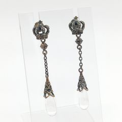 両耳セット ジャスティンデイビスピアス クラウン フープピアス