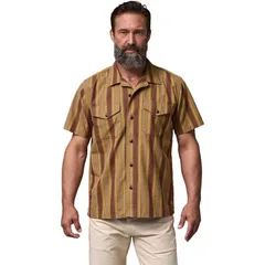 フィルソン メンズ トップス シャツ 半袖 Filson Chambray Camp ShortSleeve Shirt Mens BrickTan タンのサムネイル