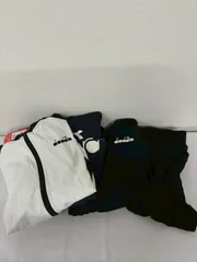 ディアドラ diadora 4点セット ジャージ上 パーカー×2 ボトムス ネイビー ブラック ホワイト スポーツのサムネイル