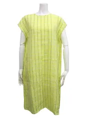 【中古】中川政七商店  ワンピース 麻 イエロー 日本製 レディース＿S23＿セルモアから出品＿s-1005-r23のサムネイル