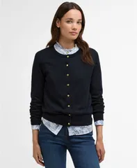 バブアー レディース アウター ニット・セーター クルーネック カーディガン Barbour Womens Wisteria Crewnecknitted Cardiganavy ネイビーのサムネイル